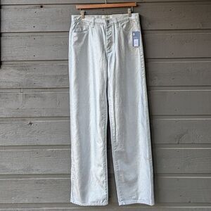 NWT Universal Thread 90s Baggy Metallic Silver Jeans Size 4 Button Fly